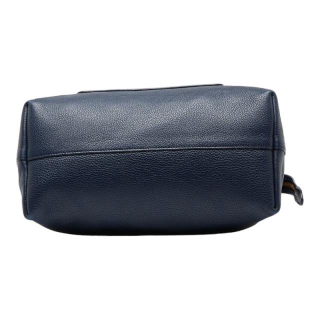 プラダ ハンドバッグ ショルダーバッグ 2WAY 1BA063 ネイビー ゴールド レザー レディース PRADA 【中古】_4