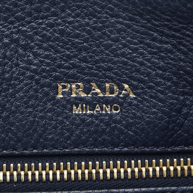 プラダ ハンドバッグ ショルダーバッグ 2WAY 1BA063 ネイビー ゴールド レザー レディース PRADA 【中古】_8