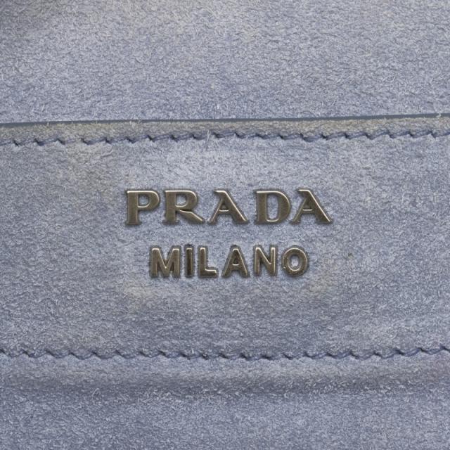 プラダ エティット ショルダーバッグ トートバッグ 1BG122 ブルー レザー レディース PRADA 【中古】_8