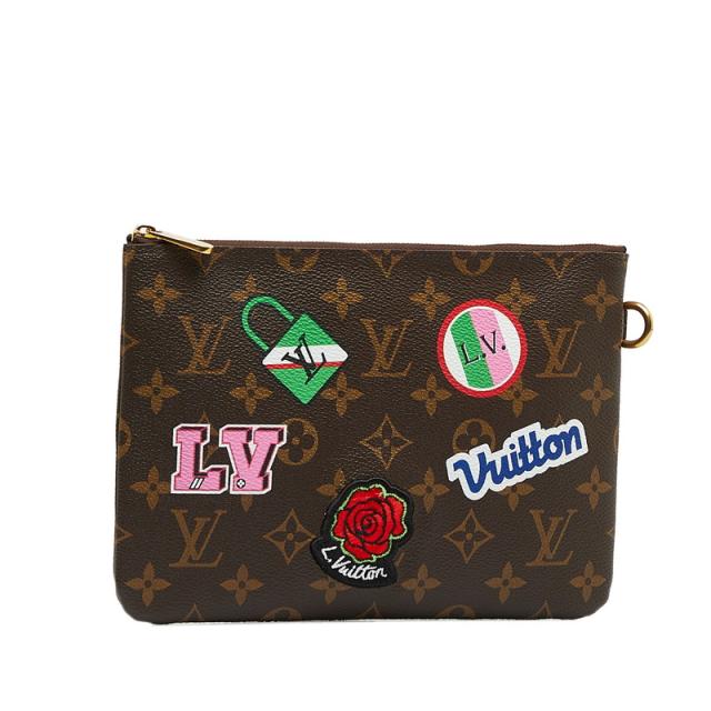 ルイヴィトン モノグラム ポーチ PVC レザー ブラウン 楽天市場】ルイヴィトン LOUIS VUITTON ボーン キーポーチ