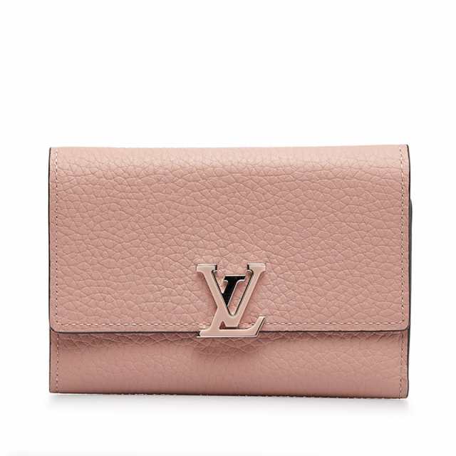 ルイ ヴィトン ポルトフォイユ カプシーヌ コンパクト 三つ折り財布 M62156 ピンク トリヨンレザー レディース LOUIS VUITTON 【中古】の通販は