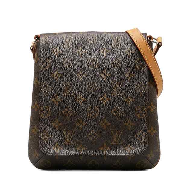 ルイ ヴィトン モノグラム ミュゼットサルサ ロング 斜め掛け ショルダーバッグ M51387 ブラウン PVC レザー LOUIS VUITTON 【中古】