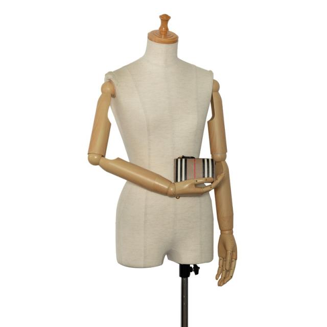 バーバリー チェック コインケース ベージュ マルチカラー PVC レザー レディース BURBERRY 【中古】_8