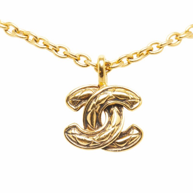 シャネル ヴィンテージ マトラッセ ココマーク ネックレス ゴールド メッキ レディース CHANEL 【中古】の通販は