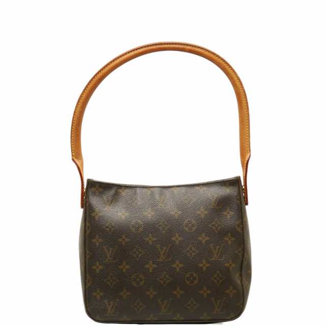 ルイ ヴィトン モノグラム ルーピングMM ショルダーバッグ ハンドバッグ M51146 ブラウン PVC レザー LOUIS VUITTON 【中古】