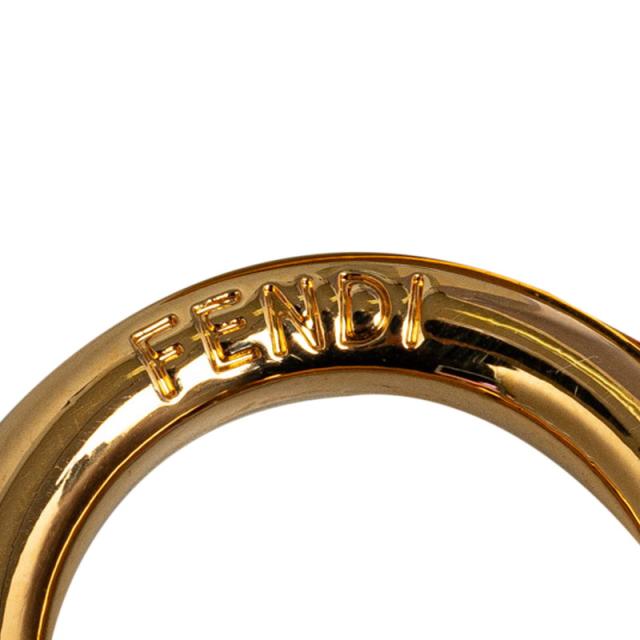 FENDI - ■新品同様■ FENDI フェンディ ファー カラーストーン ハート キーリング キーホルダー チャーム レディース レッド系 FA0540 □新品同様□ FENDI フェンディ ファー カラーストーン ハート