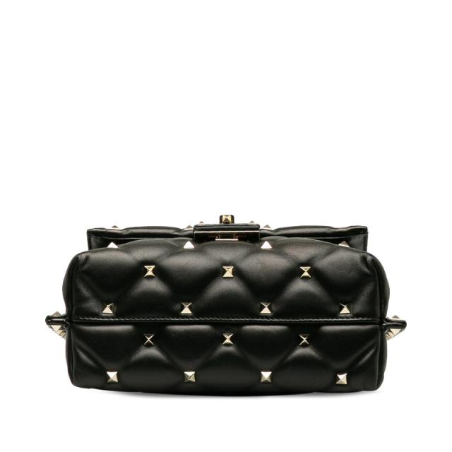 ヴァレンチノ キャンディスタッズ 斜め掛け チェーン ショルダーバッグ ブラック レザー レディース Valentino 【中古】_3