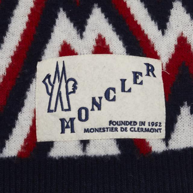 モンクレール トリコロール ニット サイズ:M ネイビー レッド ウール レディース MONCLER 【中古】_4