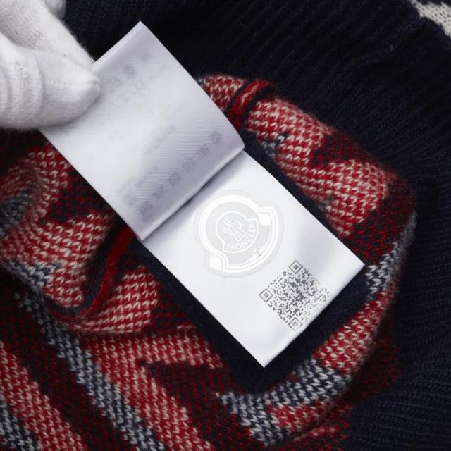 モンクレール トリコロール ニット サイズ:M ネイビー レッド ウール レディース MONCLER 【中古】_6