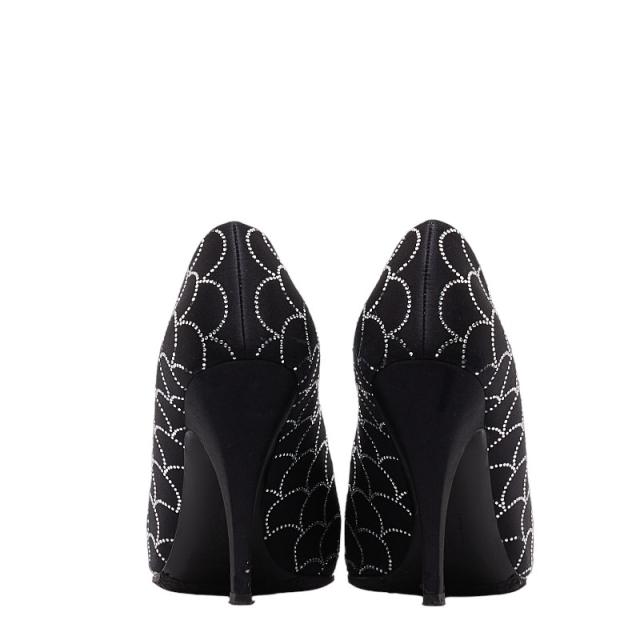 サルヴァトーレフェラガモ パンプス 6 ヒール 733637 ブラック レザー ラインストーン レディース Salvatore Ferragamo 【中古】の通販は サルヴァトーレフェラガモ パンプス 6 ヒール 733637 ブラック レザー ラインストーン レディース Salvatore Ferragamo 【中古】の通販は