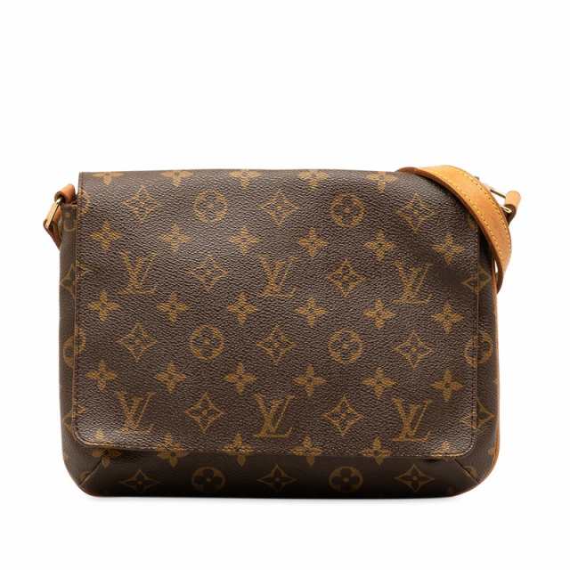 ルイ ヴィトン モノグラム ミュゼット タンゴ ショート ショルダーバッグ M51257 ブラウン PVC レザー レディース LOUIS VUITTON【中古】