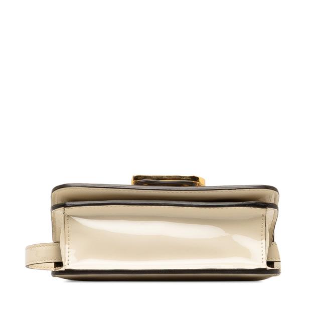 フェンディ カリグラフィー 斜め掛け ショルダーバッグ 8BT317 アイボリー ホワイト パテントレザー レディース FENDI 【中古】_3