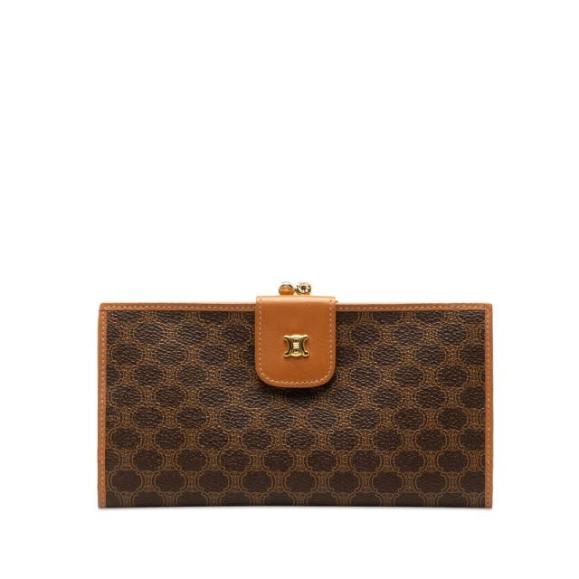 セリーヌ マカダム 長財布 がま口 PVC レザー CELINE セリーヌ マカダム がま口長財布 PVC×レザー : atlantis