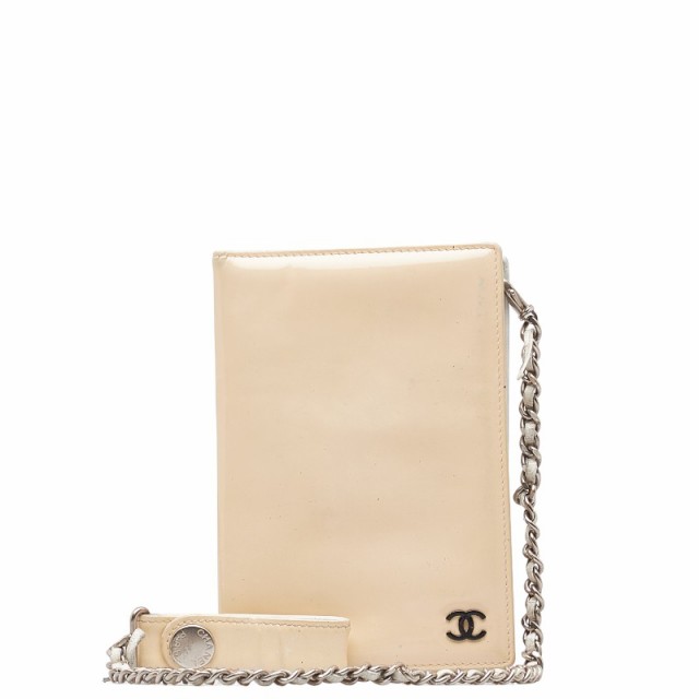 シャネル ココマーク カードケース カードホルダー ベージュ パテントレザー レディース CHANEL 【中古】