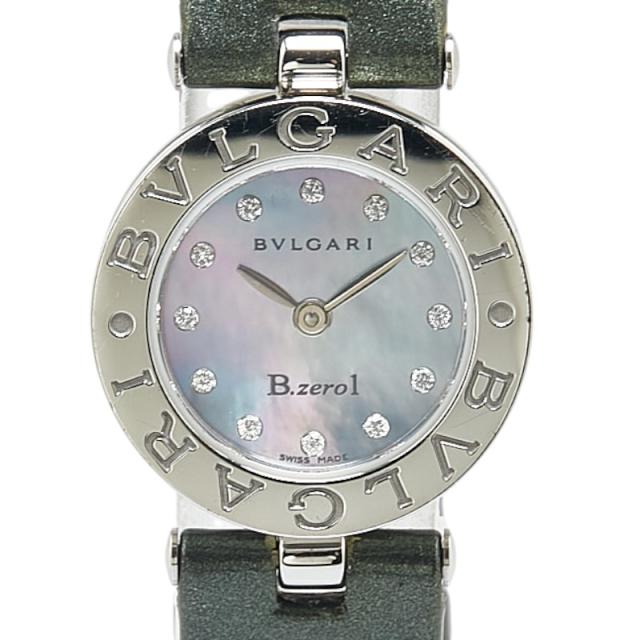 ブルガリ ビーゼロワン 腕時計 BZ22S クオーツ ブルーシェル文字盤 ステンレススチール エナメル レディース BVLGARI 【中古】