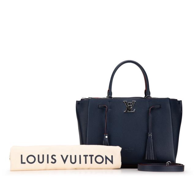 ルイ ヴィトン ロックミート ハンドバッグ ショルダーバッグ 2WAY M54571 マリーヌルージュ ネイビー カーフ LOUIS VUITTON 【中古】