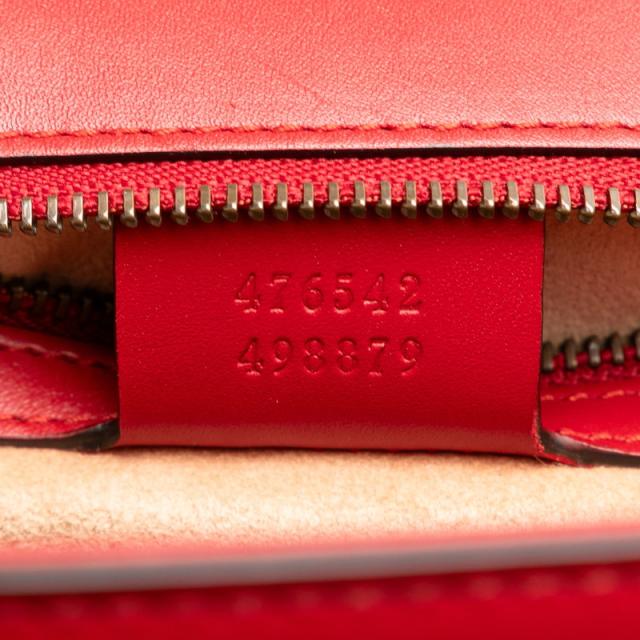 グッチ クイーンマーガレット ビー ハチ 蜂 トリコロール ショルダーバッグ 476542 ホワイト レッド ネイビー レザー GUCCI 【中古】_7