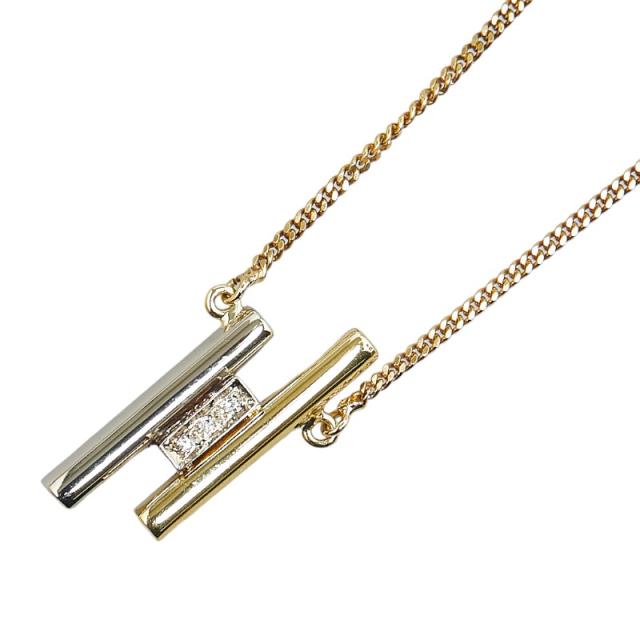 ネックレス K18YG イエローゴールド K18WG ホワイトゴールド レディース 【中古】の通販は 41,275円