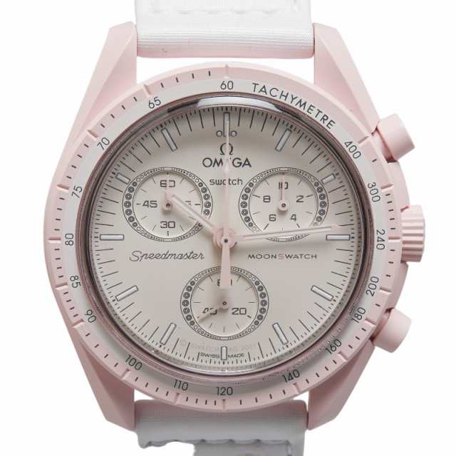 スウォッチ スピードマスター コラボ ミッション トゥ ヴィーナス 腕時計 SO33P100 クオーツ アイボリー文字盤 Swatch 【中古】の通販は