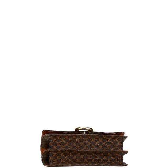 セリーヌ マカダム ハンドバッグ ブラウン PVC レザー レディース CELINE 【中古】_3