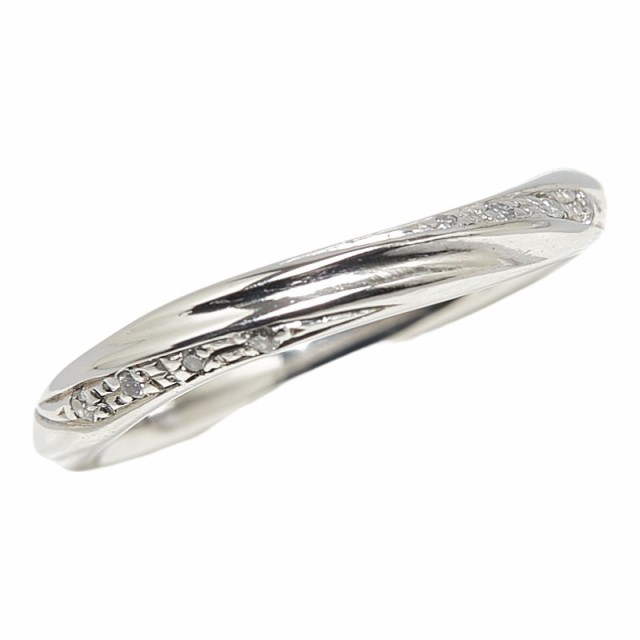 Pt900 プラチナ ダイヤ0.03ct ダイヤ リング 指輪 レディース 6号 中古の通販は