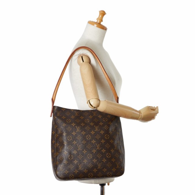 ルイ ヴィトン モノグラム ルーピングGM ショルダーバッグ ハンドバッグ M51145 ブラウン PVC レザー レディース LOUIS VUITTON 【中古】