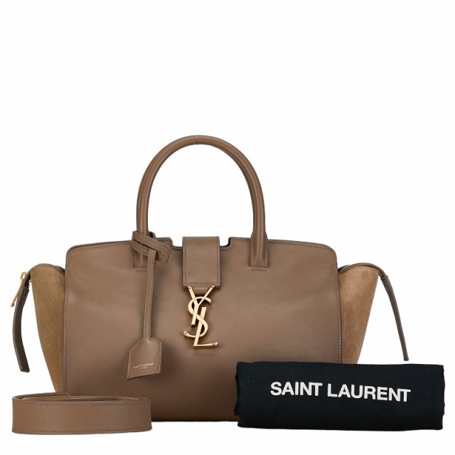 サンローラン モノグラム ダウンタウンカバス ハンドバッグ ショルダーバッグ 2WAY 436834 グレージュ ベージュ SAINT LAURENT 【中古】