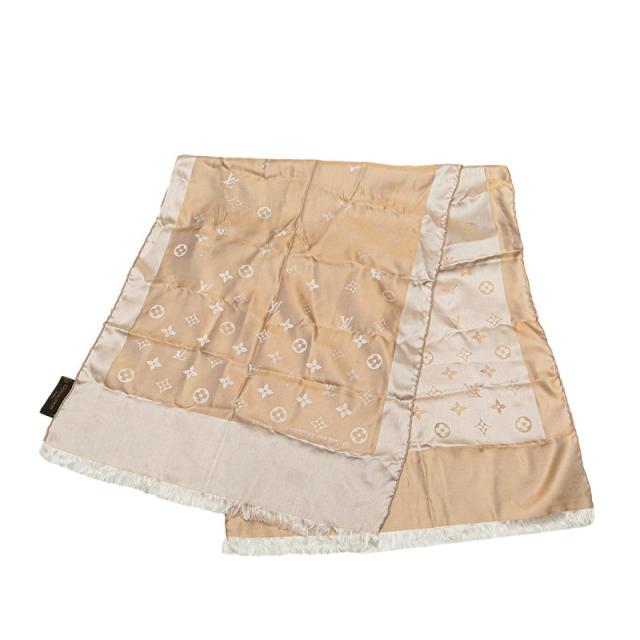 LUIS VUITTON ルイヴィトン ツイリー スカーフ 美品 LV ルイヴィトン ツイリースカーフ バンドー スカーフ ブラウン