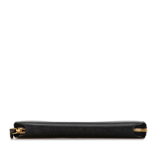 バレンシアガ ロゴ ラウンドファスナー 長財布 594290 ブラック レザー