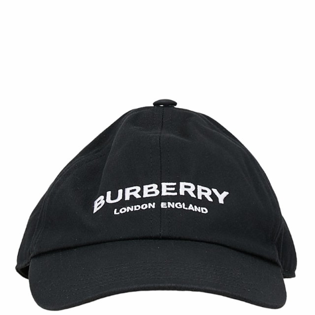 バーバリー ロゴ キャップ ベースボールキャップ サイズ:S 55 ブラック ナイロン レディース BURBERRY 【中古】