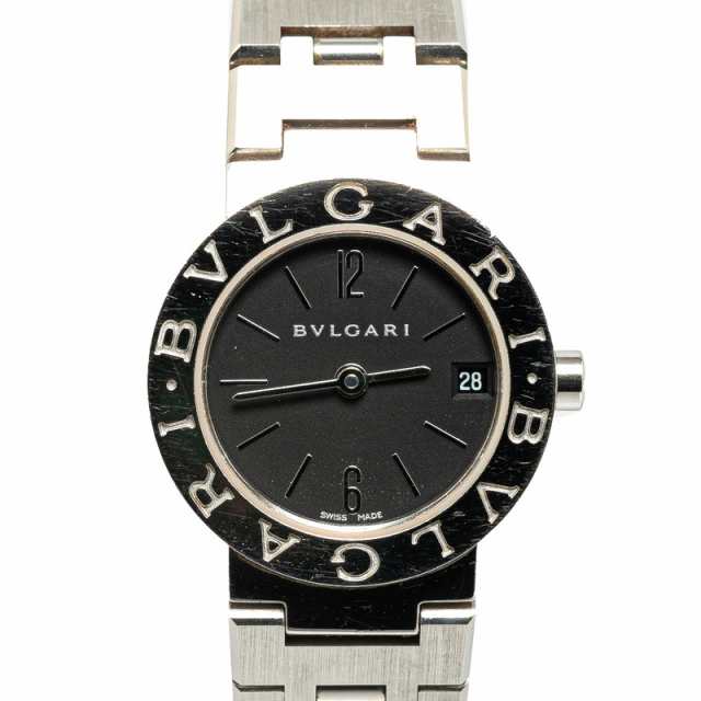 ブルガリ ブルガリブルガリ 腕時計 BB23SS クオーツ ブラック文字盤 ステンレススチール レディース BVLGARI 【中古】