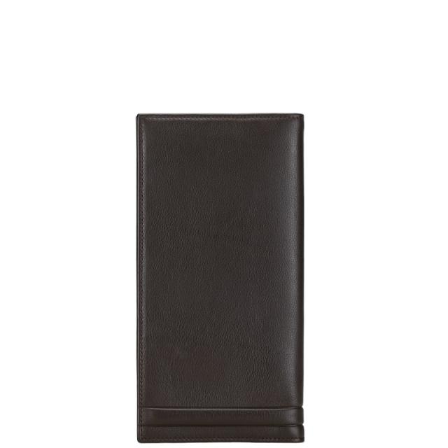 サルヴァトーレフェラガモ 長財布 ブラウン レザー メンズ Salvatore Ferragamo 【中古】