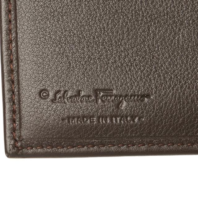 サルヴァトーレフェラガモ 長財布 ブラウン レザー メンズ Salvatore Ferragamo 【中古】