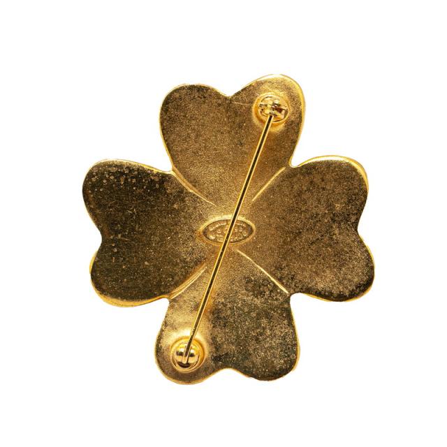 CHANEL ブローチ クローバー ヴィンテージ ゴールド CHANEL Gold Plated CC Logos Clover Vintage Pin Brooch #363c