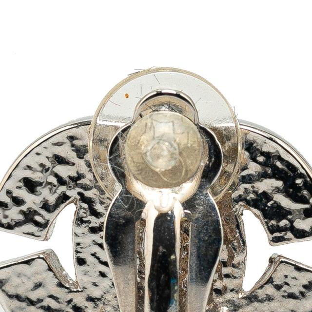 シャネル ココマーク ラインストーン バケット イヤリング シルバー  