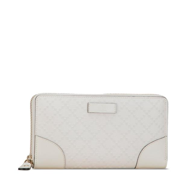 グッチ ディアマンテ ラウンドファスナー 長財布 354487 ホワイト PVC レザー レディース GUCCI 【中古】_1
