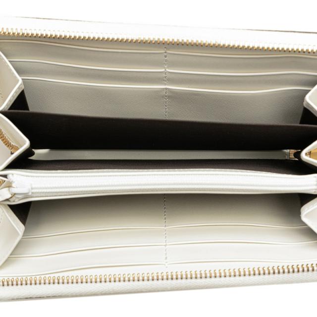 グッチ ディアマンテ ラウンドファスナー 長財布 354487 ホワイト PVC レザー レディース GUCCI 【中古】_5
