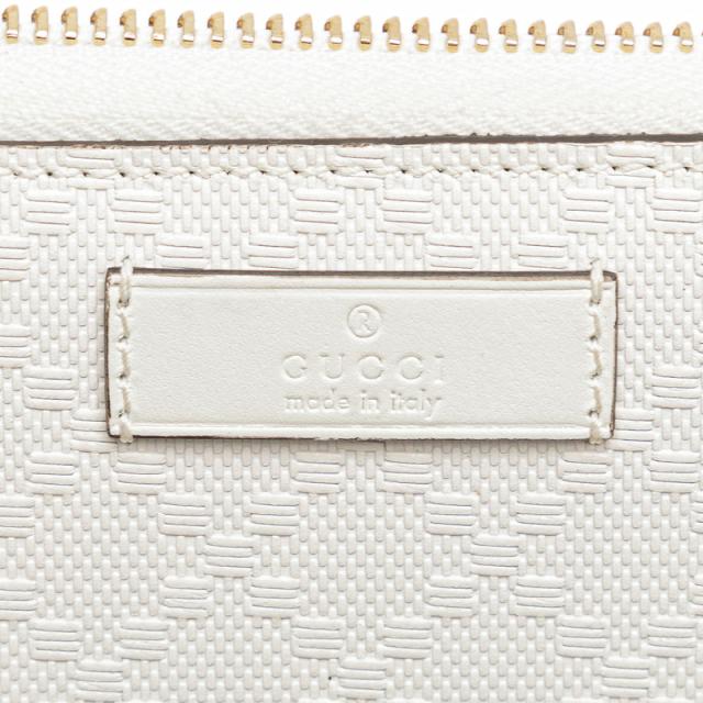 グッチ ディアマンテ ラウンドファスナー 長財布 354487 ホワイト PVC レザー レディース GUCCI 【中古】_7