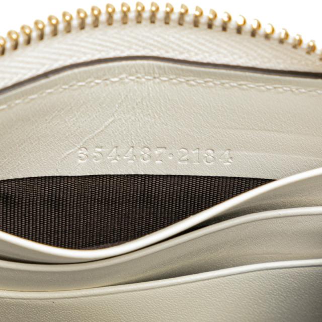 グッチ ディアマンテ ラウンドファスナー 長財布 354487 ホワイト PVC レザー レディース GUCCI 【中古】_8