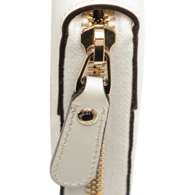 グッチ ディアマンテ ラウンドファスナー 長財布 354487 ホワイト PVC レザー レディース GUCCI 【中古】_4