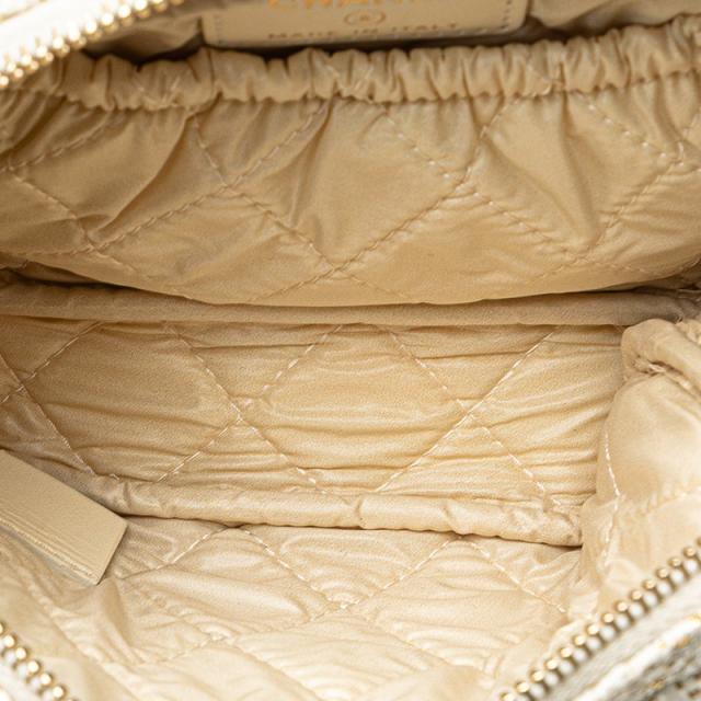 シャネル ドーヴィル ポーチ ホワイト ゴールド ツイード レディース CHANEL 【中古】_5