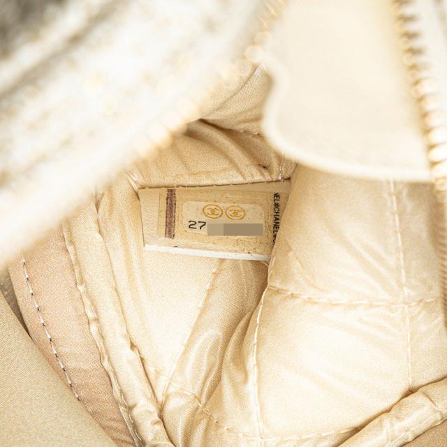 シャネル ドーヴィル ポーチ ホワイト ゴールド ツイード レディース CHANEL 【中古】_7