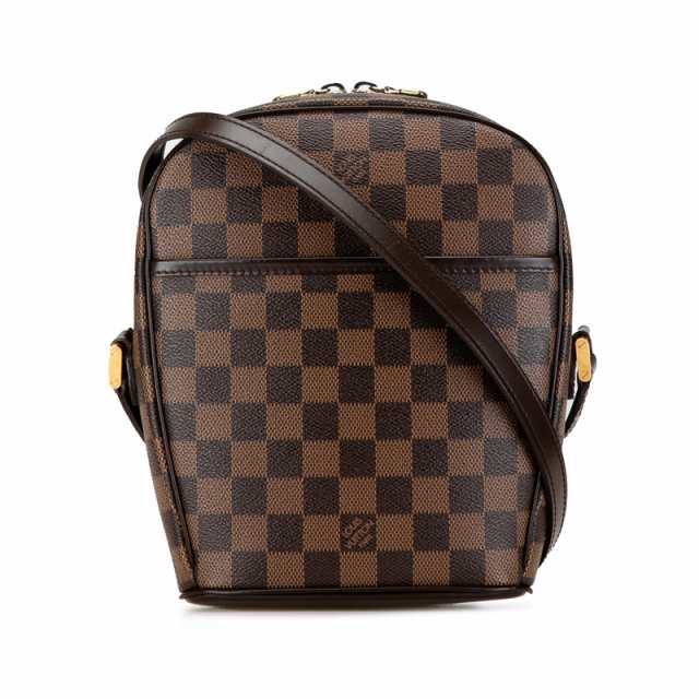 ルイ ヴィトン ダミエ イパネマPM 斜め掛け ショルダーバッグ N51294 ブラウン PVC レザー レディース LOUIS VUITTON 【中古】