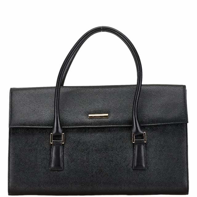 バーバリー ノバチェック ハンドバッグ ブラック レザー レディース BURBERRY 【中古】の通販は