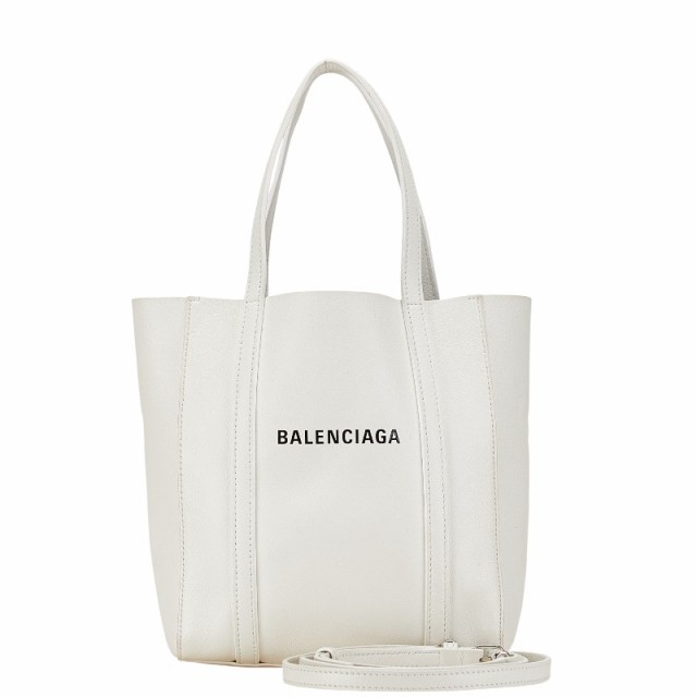 バレンシアガ エブリデイ XXS トートバッグ ショルダーバッグ 2WAY 551815 ホワイト レザー レディース BALENCIAGA 【中古】