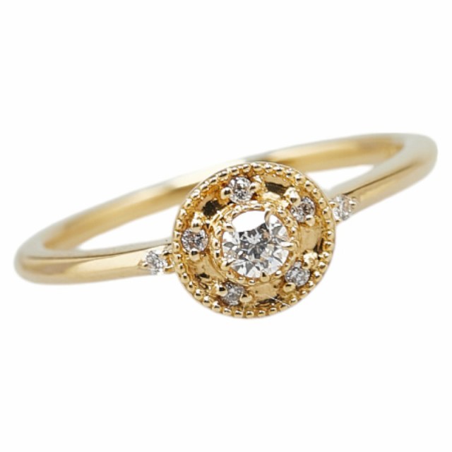 ウイッシュアポンアスター K18YG イエローゴールド ダイヤ0.07ct ダイヤ0.02ct リング 指輪 レディース 7号 WISH UPON A STAR 中古の通販は