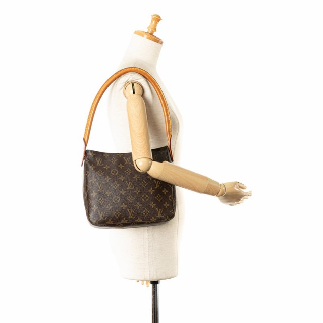 ルイ ヴィトン モノグラム ルーピングMM ショルダーバッグ ハンドバッグ M51146 ブラウン PVC レザー レディース LOUIS VUITTON 【中古】