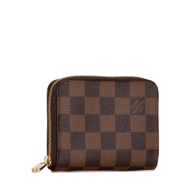 ルイ ヴィトン ダミエ ジッピーコインパース コインケース N63070 ブラウン PVC レザー レディース LOUIS VUITTON 【中古】_1