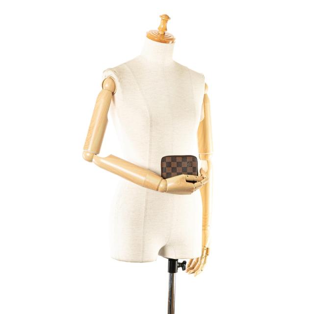 ルイ ヴィトン ダミエ ジッピーコインパース コインケース N63070 ブラウン PVC レザー レディース LOUIS VUITTON 【中古】_8