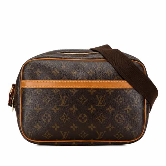 ルイ ヴィトン モノグラム リポーターPM 斜め掛け ショルダーバッグ M45254 ブラウン PVC レザー レディース LOUIS VUITTON 【中古】